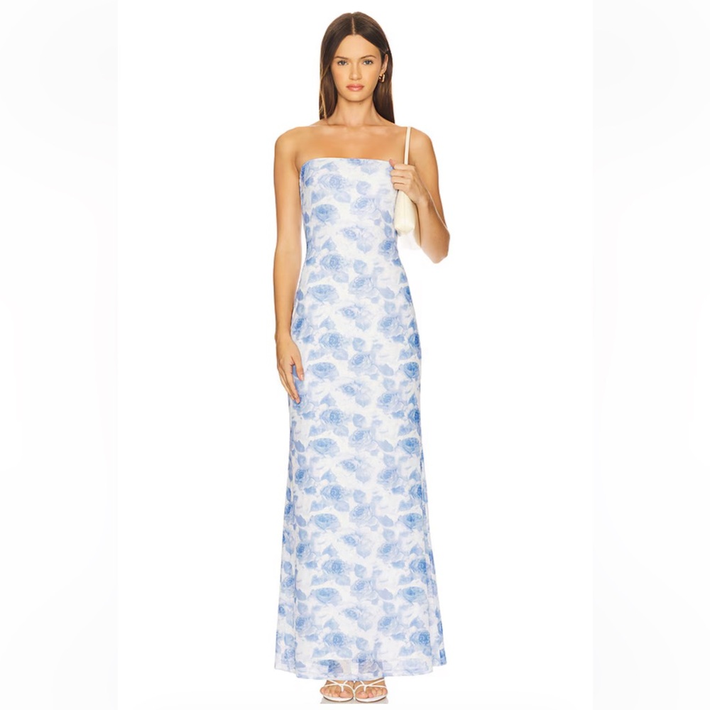 Laci Maxi Dress in Blue Floral MORE TO COME